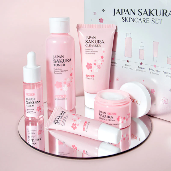 Laikou sakura skincare sets face serum