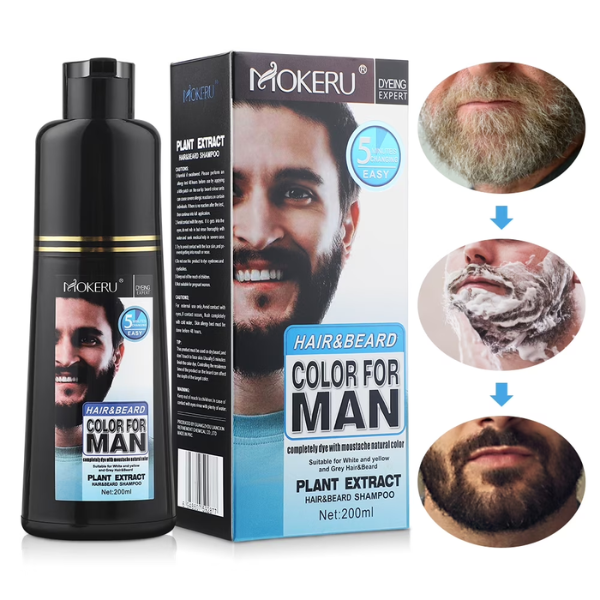 Men's Hair And Beard Dye Shampoo