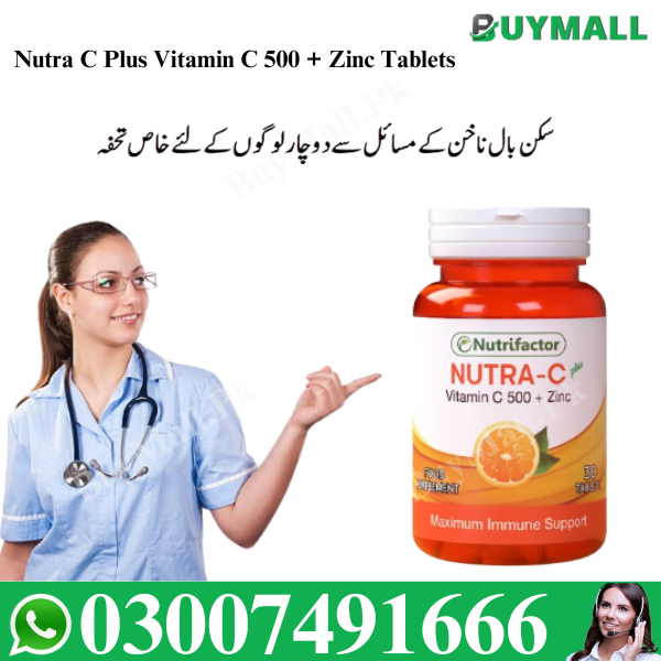 Nutra C Plus Vitamin C 500 + Zinc Tablets In Pakistan