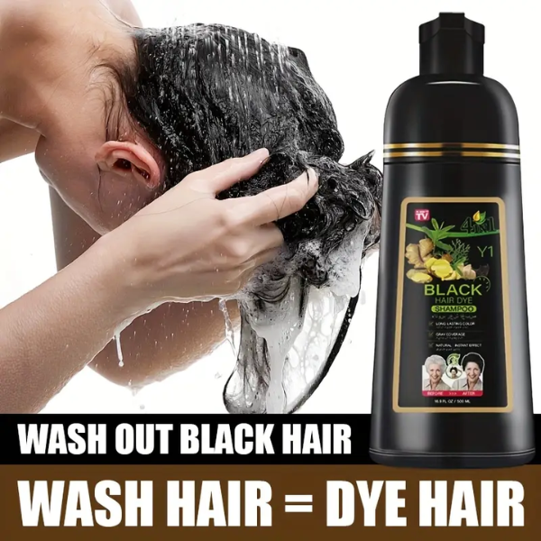 4-in-1 Black Hair Dye Shampoo
