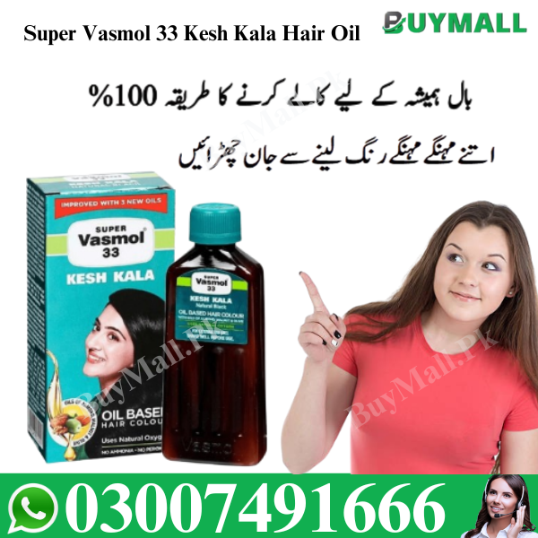 Super Vasmol 33 Kesh Kala Hair Oil In Pakistan