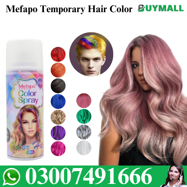 Mefapo Temporary Hair Color Spray in Pakistan